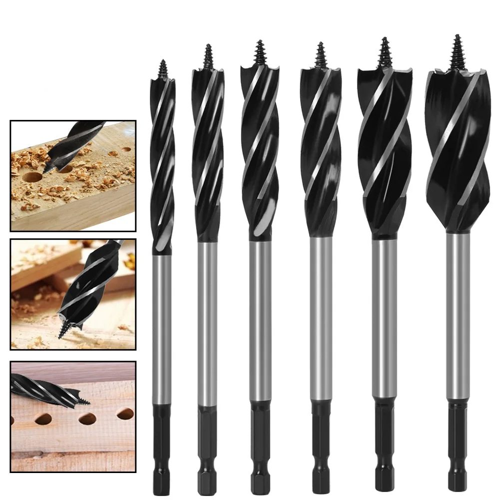 

10-35MM High Speed Steel Twist Drill Bits Four-slot Four-blade Drill Woodworking tools Drill Bit Wood Door Lock Hole Opener Saw