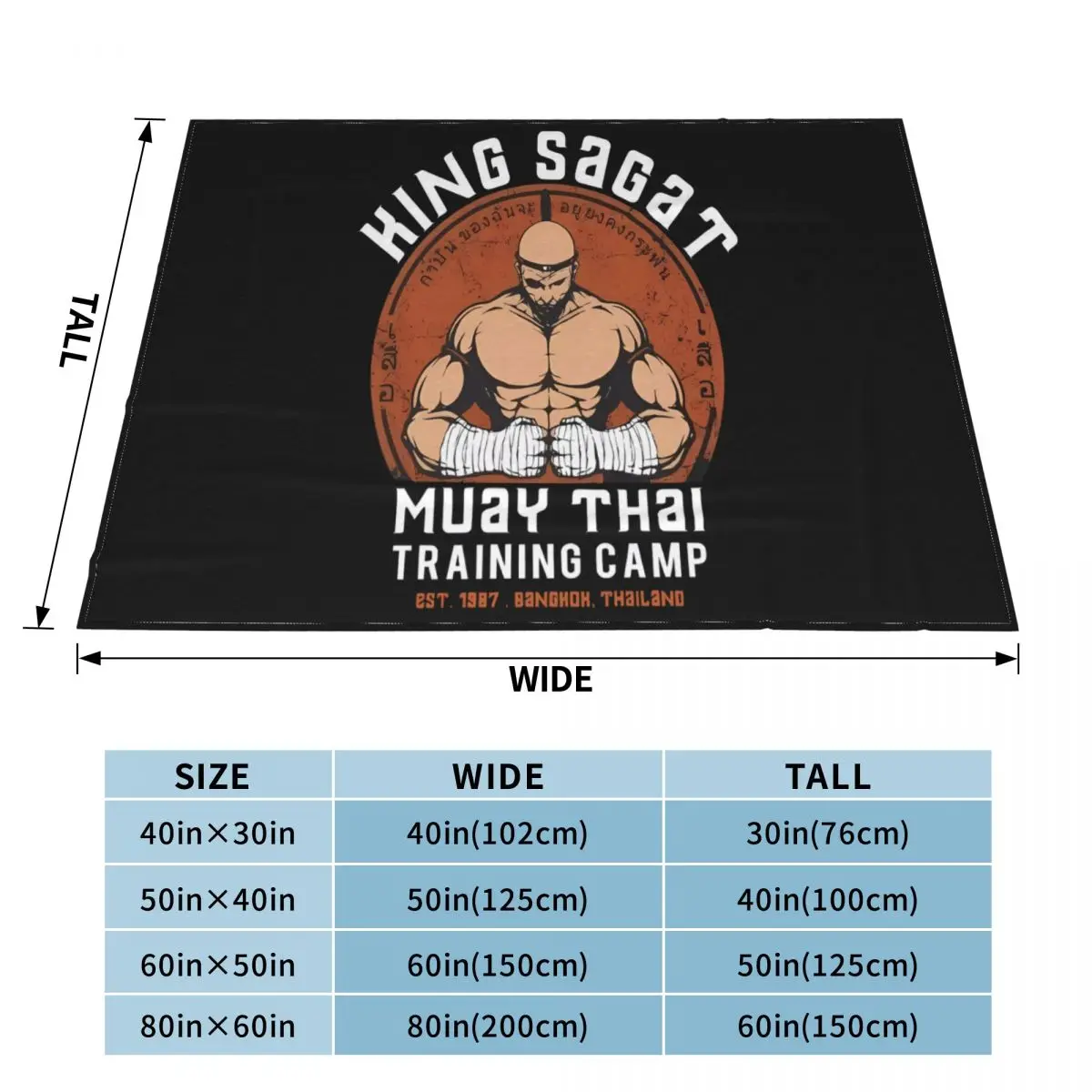 Тренировочный лагерь King Sagat Muay Thai плюшевое одеяло для кровати одеяла и пледы