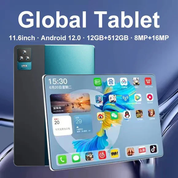 

Global Version Tablet Android 11.6 Inch 4k HD 16GB +512GB 10 Core WIFI New Tablette Google Play PC Send Keyboard 5G Tablets PC