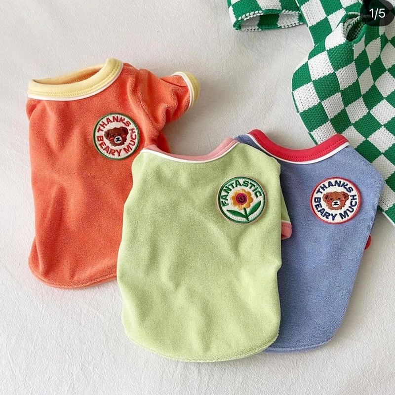 

Дизайнерская тонкая дышащая футболка для домашних животных с логотипом аниме весна-лето 220416024