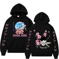 hot sale roronoa zoro print hoodie men women one piece anime sweatshirts spring fleece hooded pullover clothing long sleeve tops
