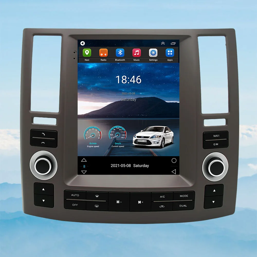 Vertical Screen Android 12 Car Radio For Infiniti FX FX35 FX45 2003-2009 Auto GPS Navigation DVD Player Stereo DSP 5G