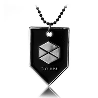 hot sale letter logo necklace pendant game women necklace gift banner same style alloy jewelry classic black wild chain for men