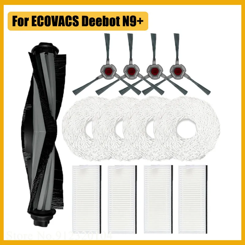 

Main Roller Side Brush Mop Cloth Rags Hepa Filter For ECOVACS Deebot N9+ Robot Vacuum Cleaner Sweeping Mopping Pad Spare Parts