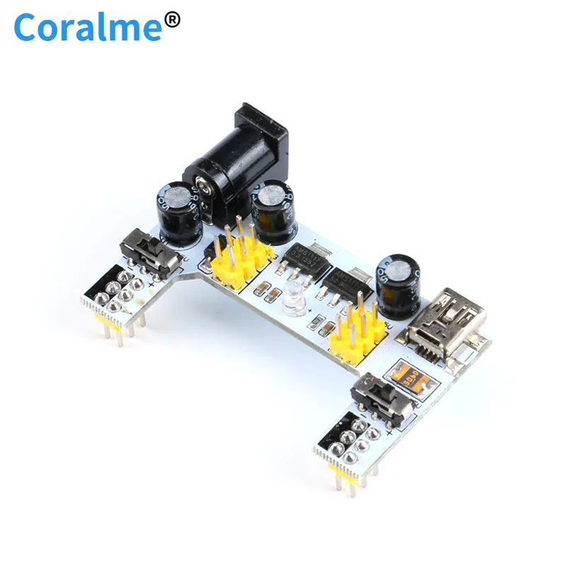 

MB-102 White Breadboard Regulator Power Supply Module 3.3V 5V with Micro USB Interface MB102