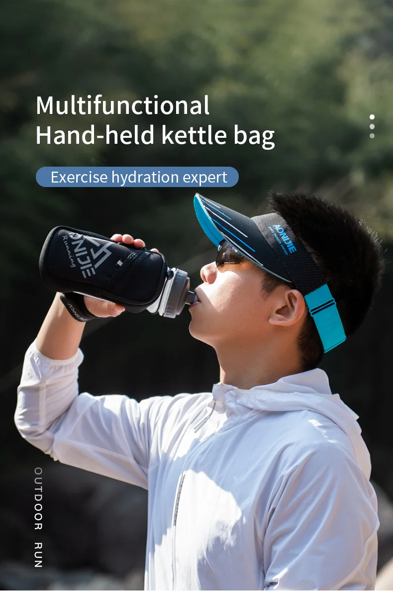 AONIJIE Running Handheld Kettle Bag Water Bottle Stow Flask Carrier Bag 6.5in Mobile Phone Holder Pouch Hydration Pack Sport Bag