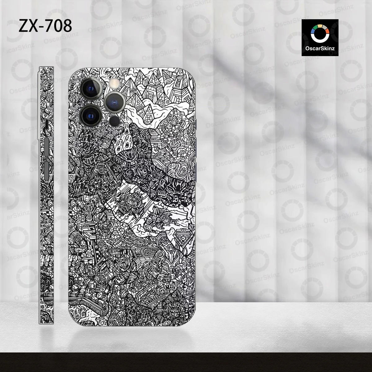 Фото Обертка OscarSkinZ для iPhone 17 16 Pro Max, наклейка 15, 14 Plus, задняя пленка 13 12, мини-защитная наклейка, боковая рамка, задняя защита №1