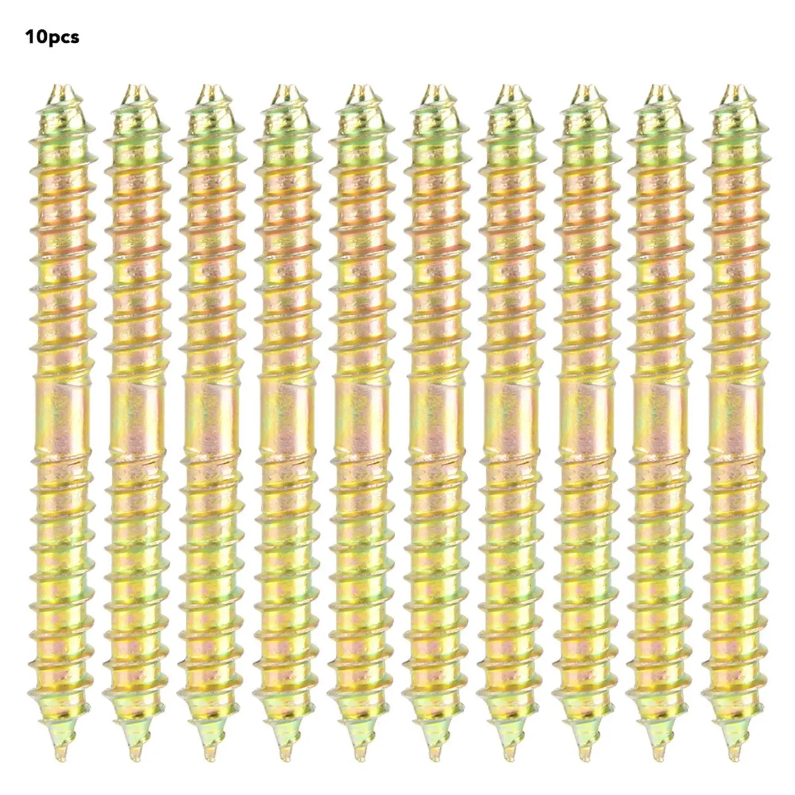 10 шт. 6x60 мм оцинкованные железные дюбельные винты двухсторонние саморезы для