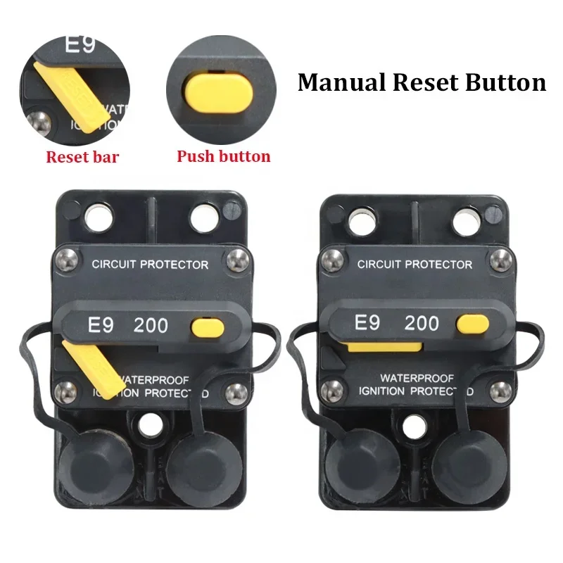 200A 12V-48V Автоматический выключатель Power Protect Предохранитель для троллинга с ручным