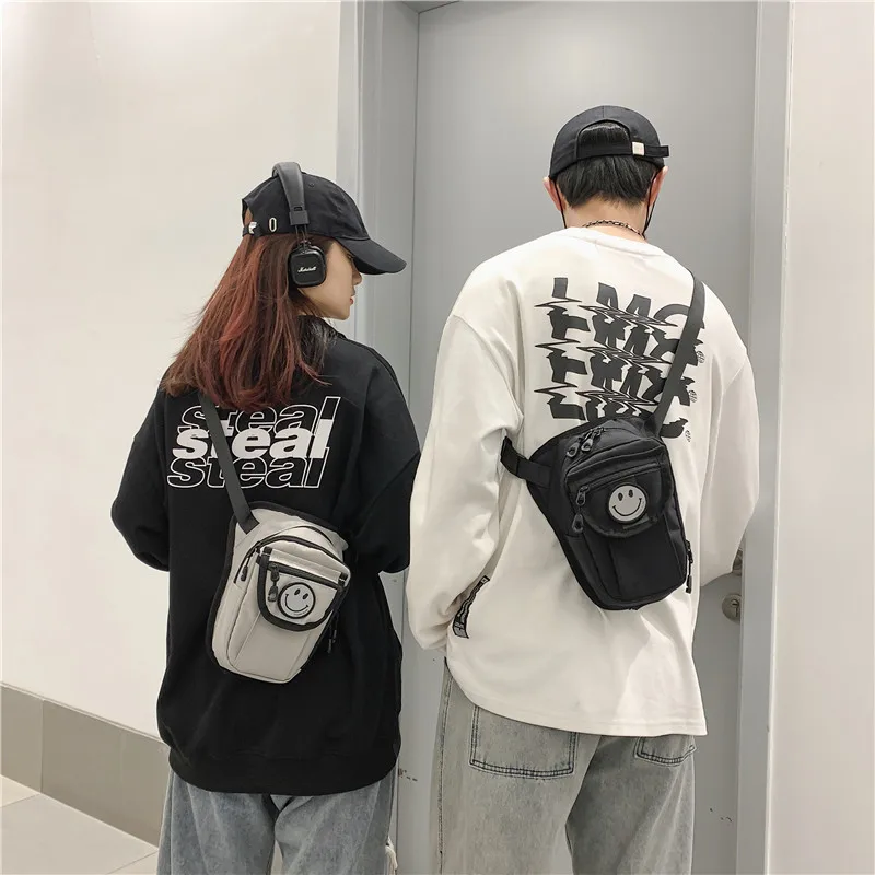 Edition Men's New Chest Pockets Street Trend Inclined Bag multi-function Locomotive Leg Package Outdoor Single Shoulder Bag