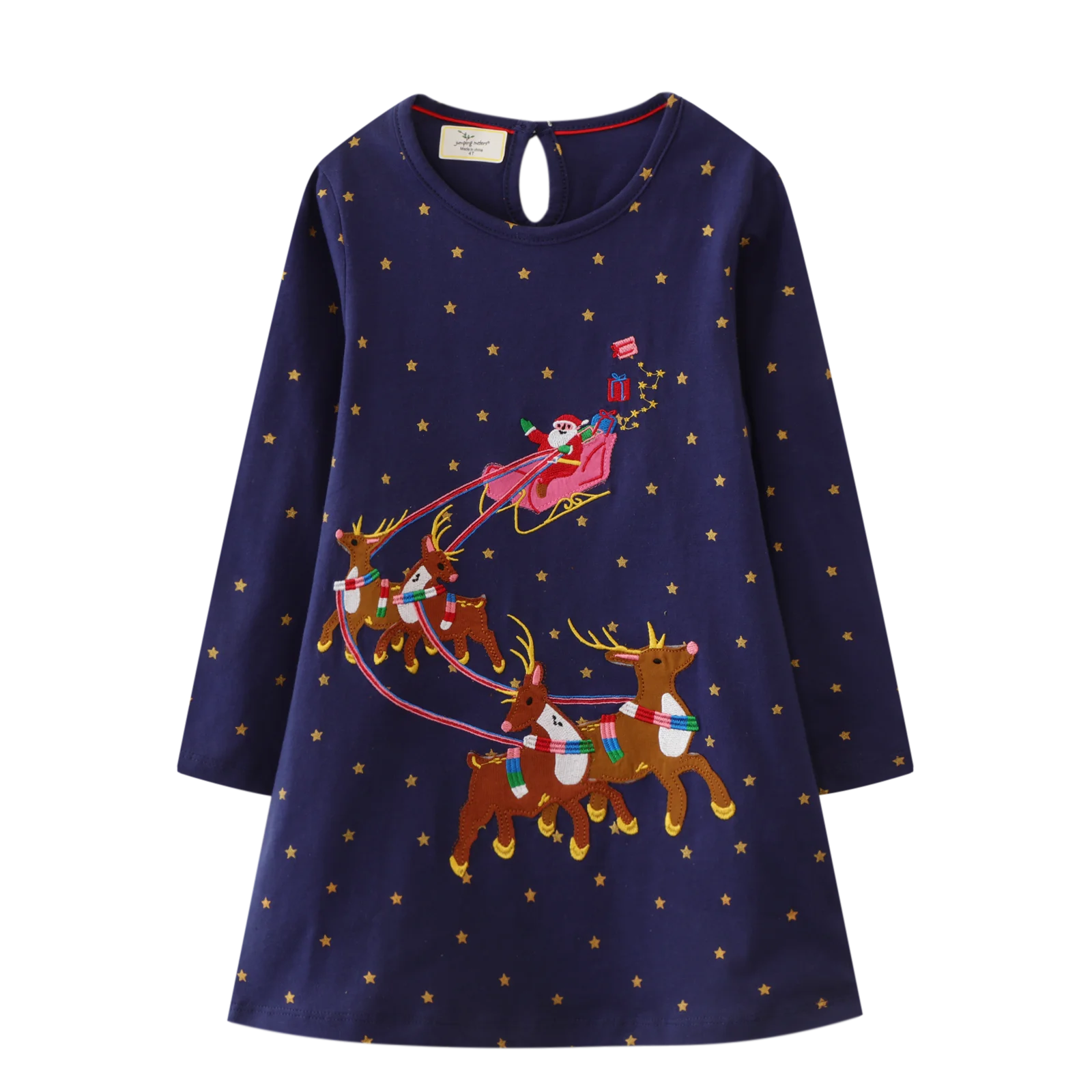 Платье с капюшоном для девочек Осенне-зимнее платье длинными рукавами и принтом