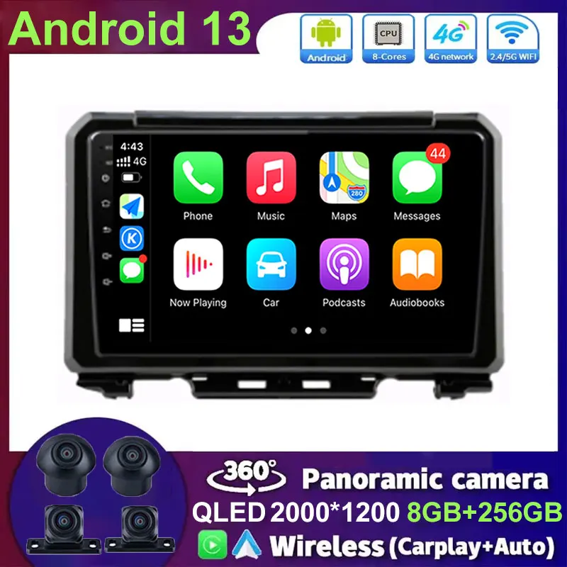 

Автомобильная магнитола, мультимедийный видеоплеер на Android 13, с 9 "экраном, GPS, для Suzuki Jimny 2018 - 2020