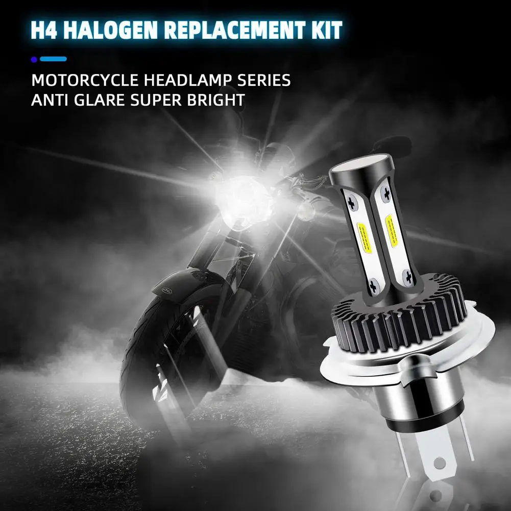 

Super Bright H4 LED HeadLight Bulbs Conversion Kit 6000K White 9-60V Hi/Lo Beam For Car Motorcycle Lamp Replacement