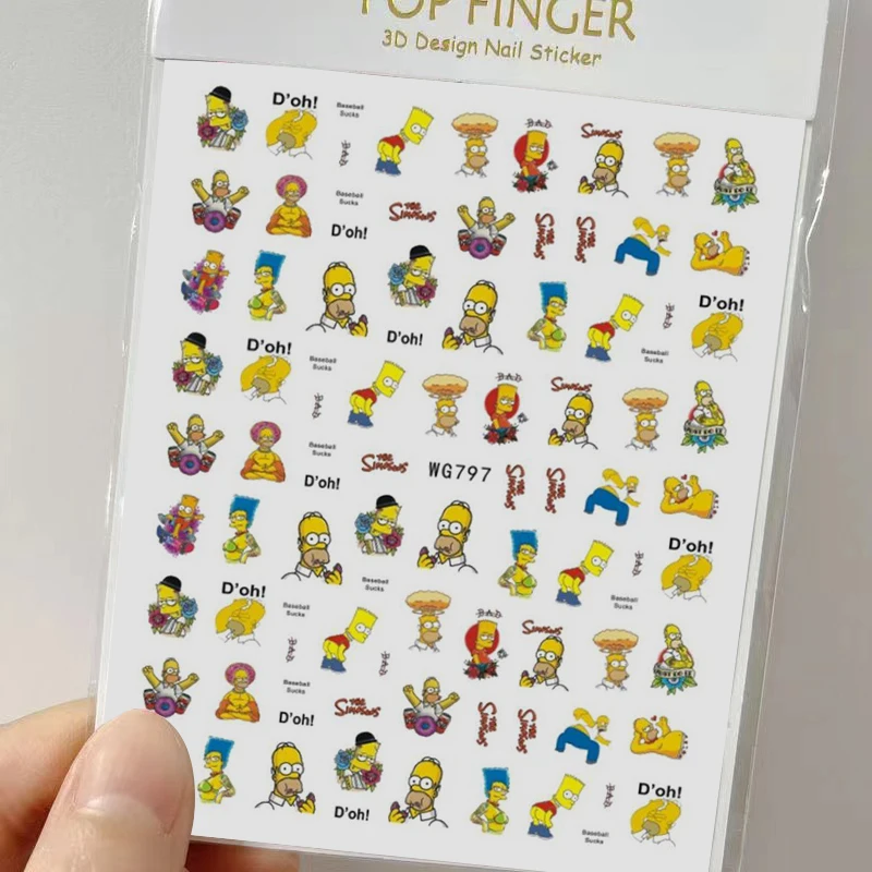 1 упаковка брендовые новые наклейки для ногтей в стиле Дисней мультфильм Король