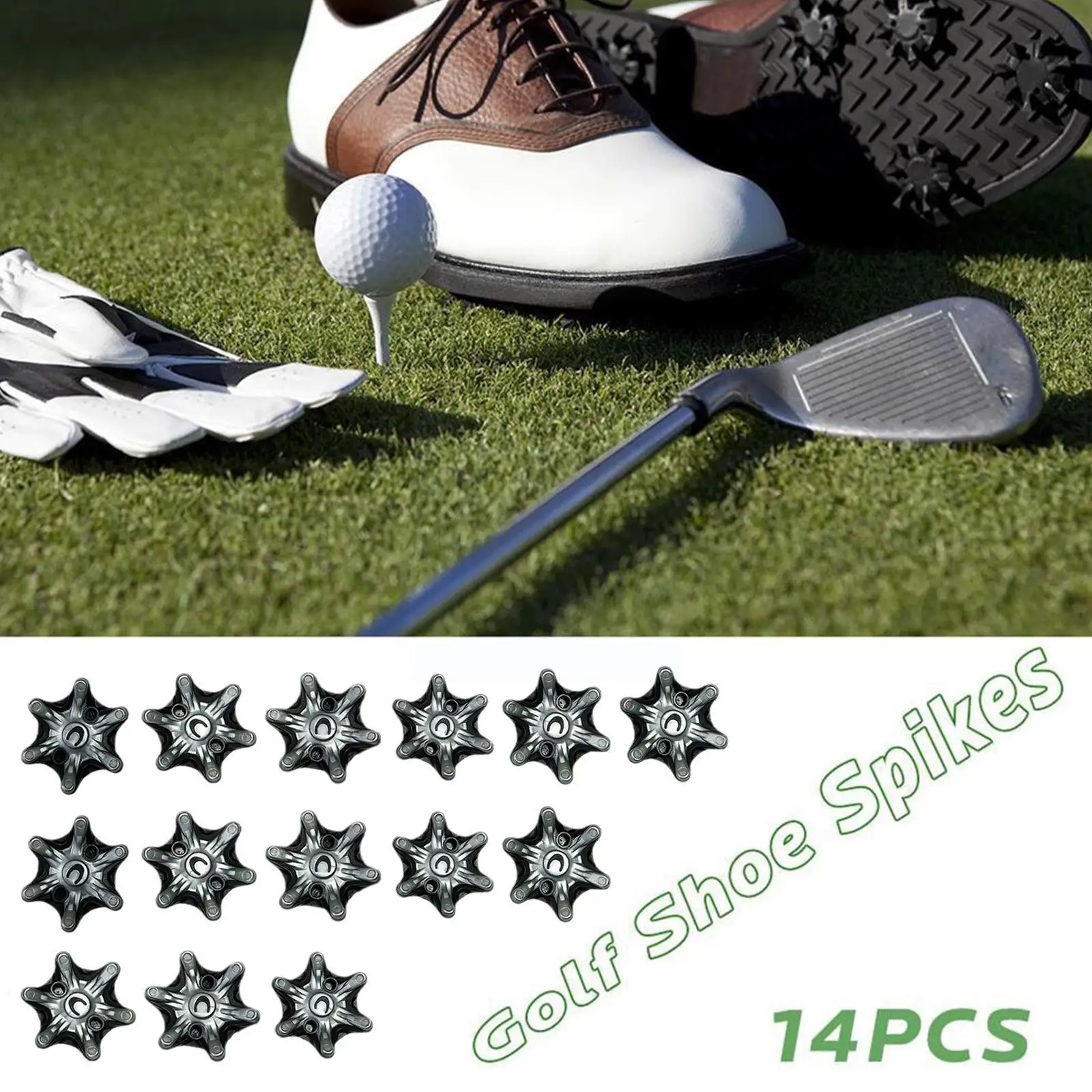 

2cm Golf Shoe Spikes Black C Shape With Holes Replacements For Most Golf Shoes Models Easy Install Golf Shoes Tooth Spikes Z7d1