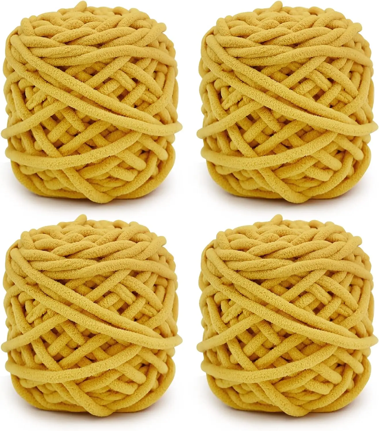 Вязаная шерстяная пряжа 4x100 г смешанные цвета для вязания крючком