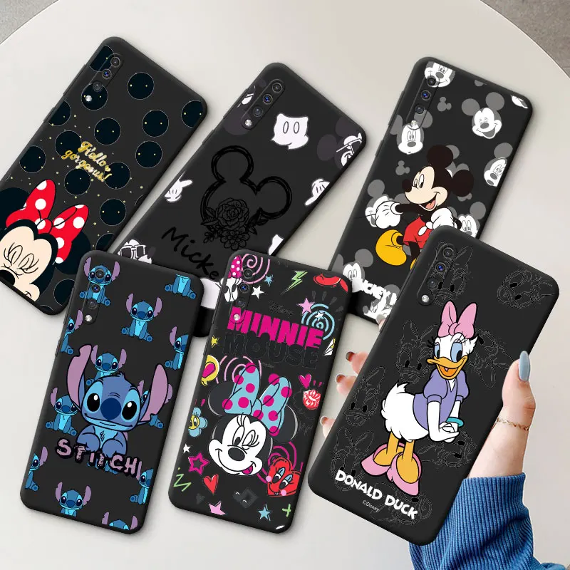

Minnie Mickey Stitch Phone Case for Motorola Moto G31 G60S G71 G52 G30 G82 G50 G51 G22 G200 G8 Power Silicone Black Disney Cover