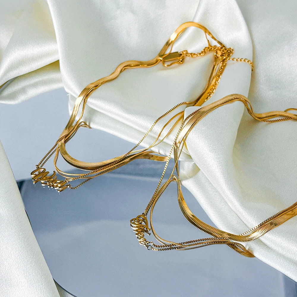 eManco женское многослойное круглое ожерелье со змеиной цепочкой аксессуары с