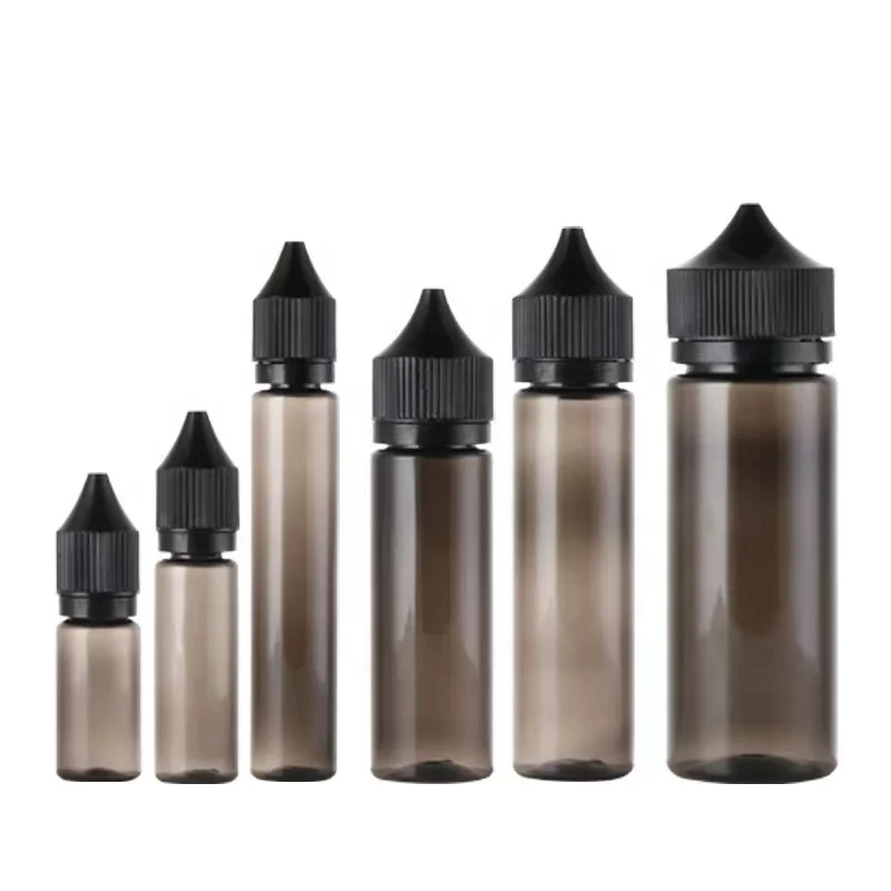

Empty Cosmetic Packaging Black Bottle 10ml 15ml 30ml 60ml 100ml 120ml Plastic PET Essential Dropper Liquid Oil Squeeze Bottles