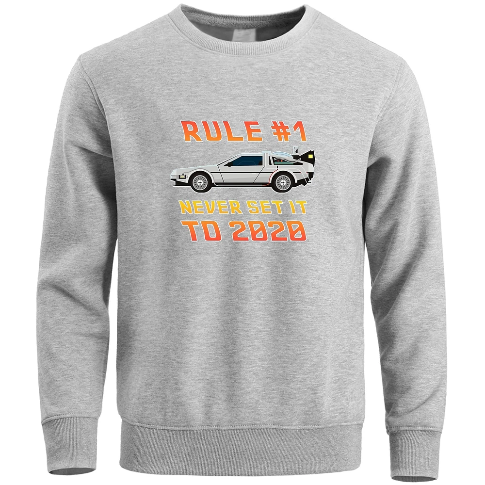 

Back To The Future Never Set It To 2022 Pullover Hoodies Winter Warm Outdoor Printed Hoodie Top Men Crewneck Casual Sweatshirt