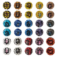 60pcs 10mm polymer clay pave rhinestone beads crystal ball bead loose spacer charm for diy bracelet jewelry making accessories