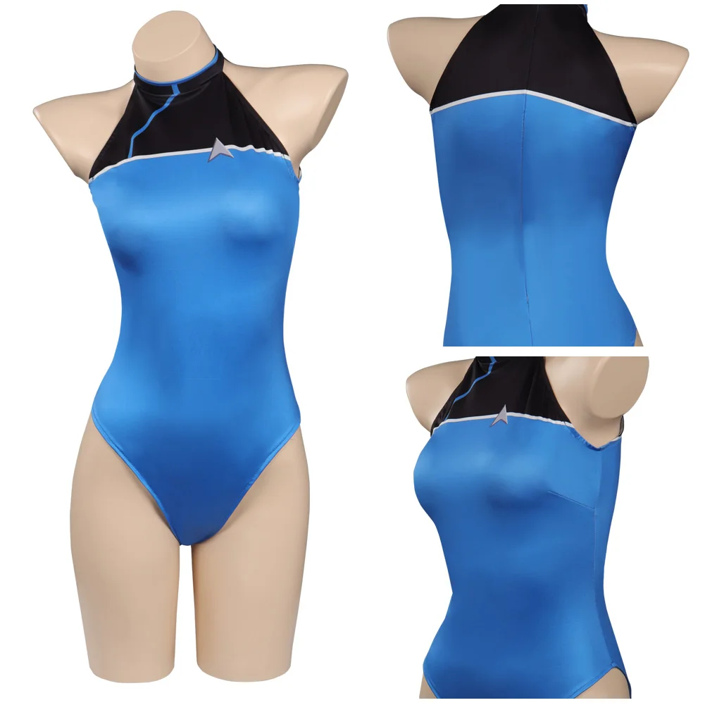 

Купальник для косплея Star Cosplay Trek: Discovery сезона 4, костюм для косплея, голубая форма, комбинезон, купальники, наряды, костюм для Хэллоуина и карн...