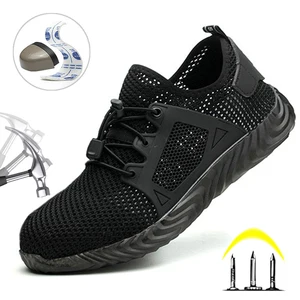 Unisex Indestructible Ryder Shoes Steel Toe Cap Work Safety Shoes Puncture-Proof Boots Light Breathable Shoes for Men Women