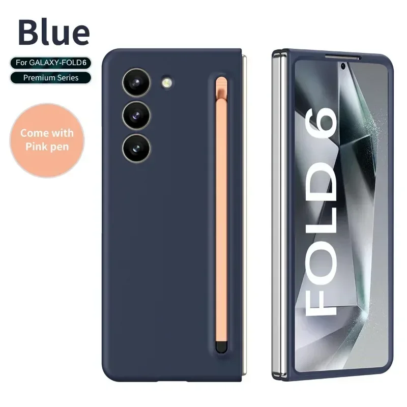 For Samsung Galaxy Z Fold6/5/4/3 Phone Case Pen Slot with Shell Film Anti-drop Folding Protective Official Same Style