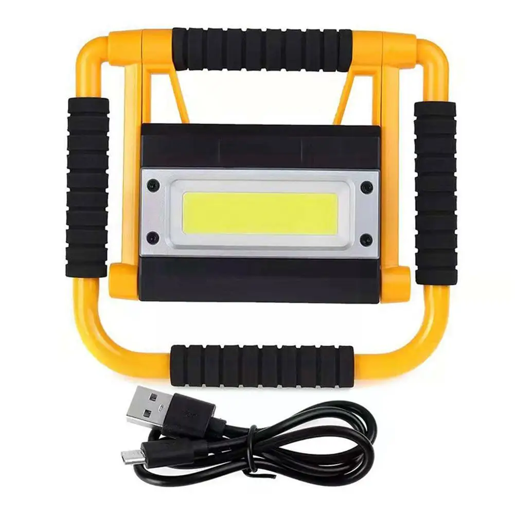 

20w Cob Led Searchlight Waterproof 1500lm Led Folding Floodlight Lamp Work Portable Camping Light Outdoor Rechargeable Usb W5c8