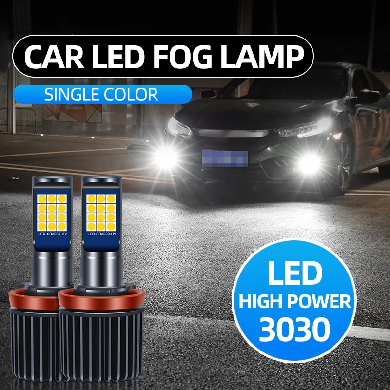 

2 шт. автомобильный противотуманный фонарь H1 H3 H8 h11 LED 9006 Hb4 H7 дневного света вождения включение лампы 12v белые светодиодные лампы для противот...