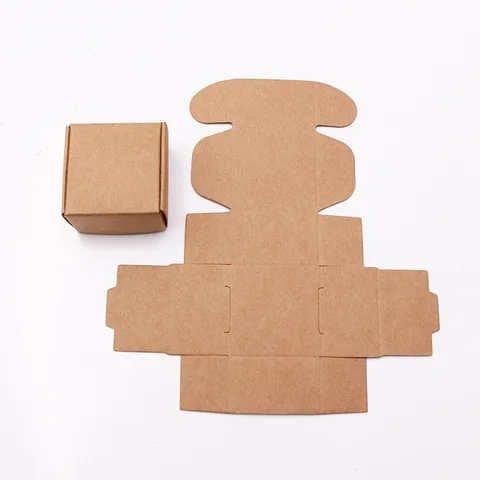 Миниатюрные подарочные коробки из крафт-бумаги  (10 шт.)