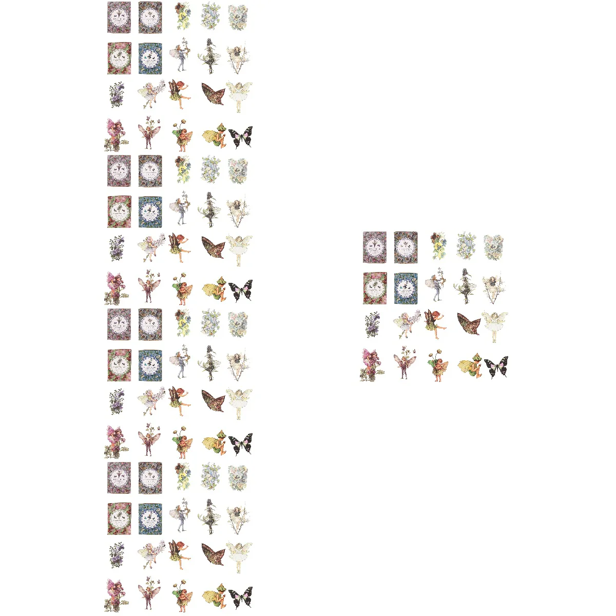 

20 Boxes Decorative Decals Flower Fairy Stickers Creative Journal Supplies (Mixed Style)