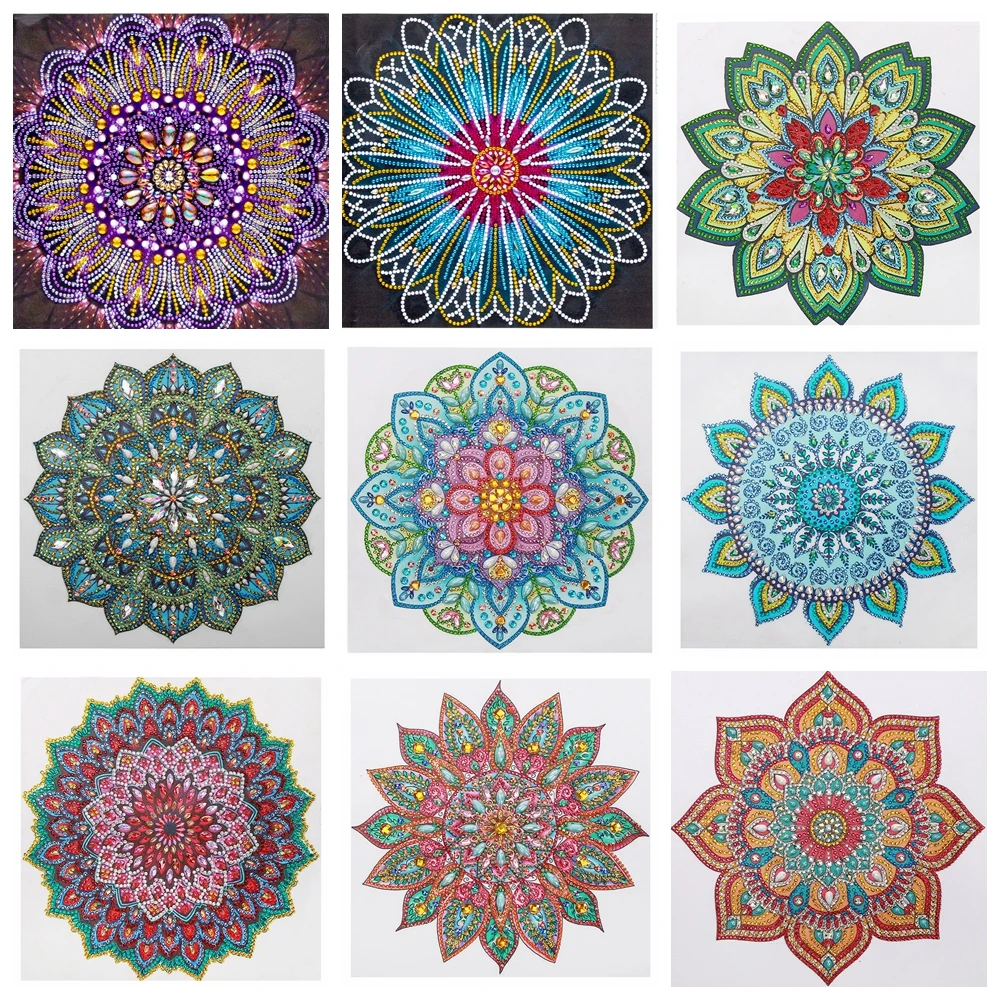 

Набор для алмазной вышивки «Мандала», стразы 5D особой формы для творчества, мозаика для творчества, вышивка крестиком для взрослых и детей
