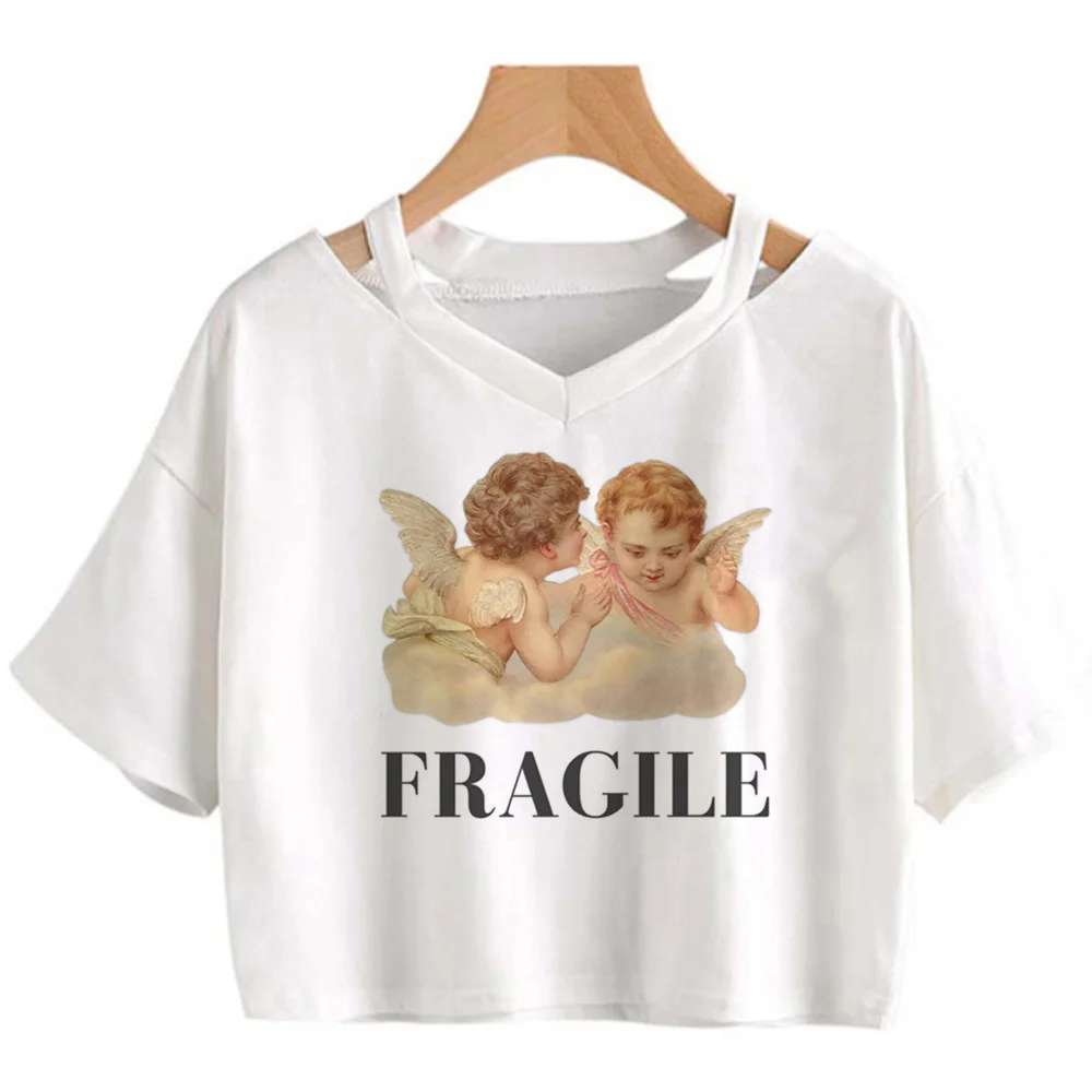 

Женский топ на бретельках angel y2k, футболка в стиле гранж 1920-х, красивая футболка в стиле 90-х