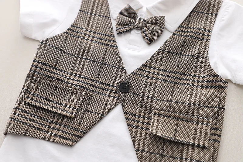 Одежда для маленьких мальчиков летняя хлопковая Мягкая юбка с бантом + шорты