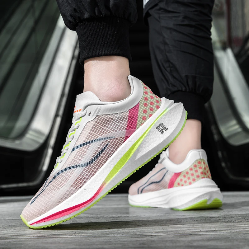 Men Road Running Shoes Lightweight Cushioning Outdoor Sneakers Marathon Trail Sport Shoes Elastic Women's Walking Tenis Masculin