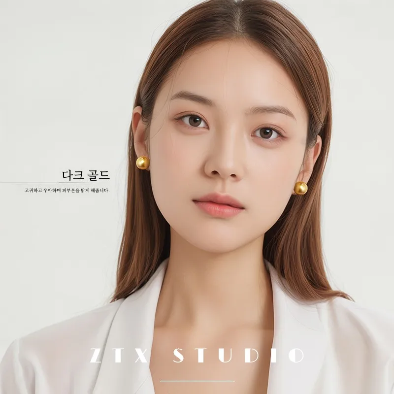 Golden Pearl Ear Clip without Pierced Women New Elegant Earrings Retro Painless Mosquito Coil 925 Sterling Studs |