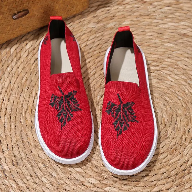 

Лоферы женские с принтом, дышащие сетчатые, без застежки, на квадратном каблуке, круглый носок, повседневная обувь для отдыха, весна-осень