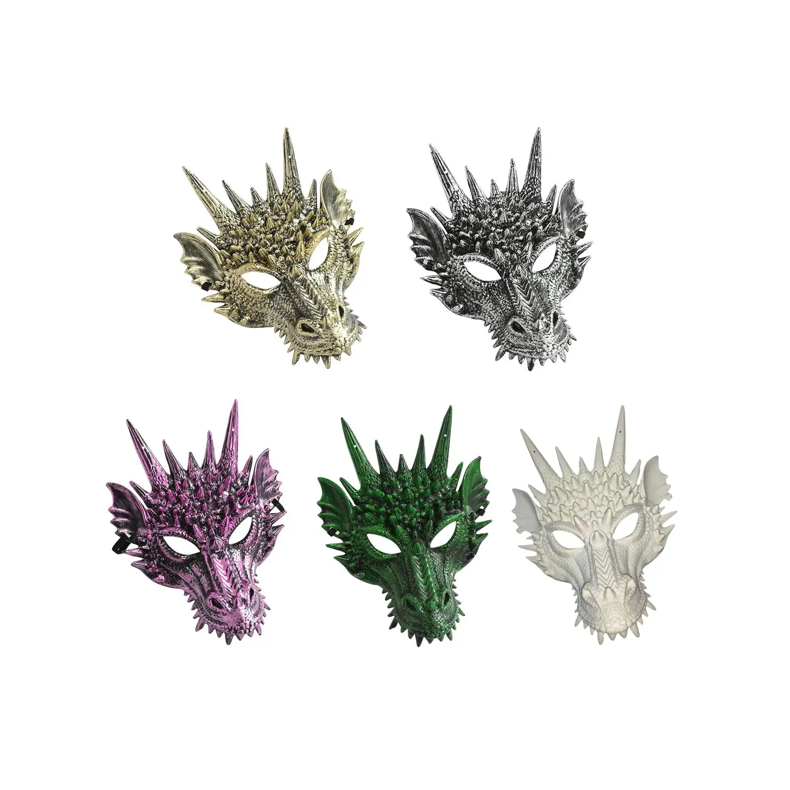 

Dragon Mask, Animal Headdress Mask, Fantasy Novelty Full Head Cover, Halloween Dragon Head Mask for Carnival