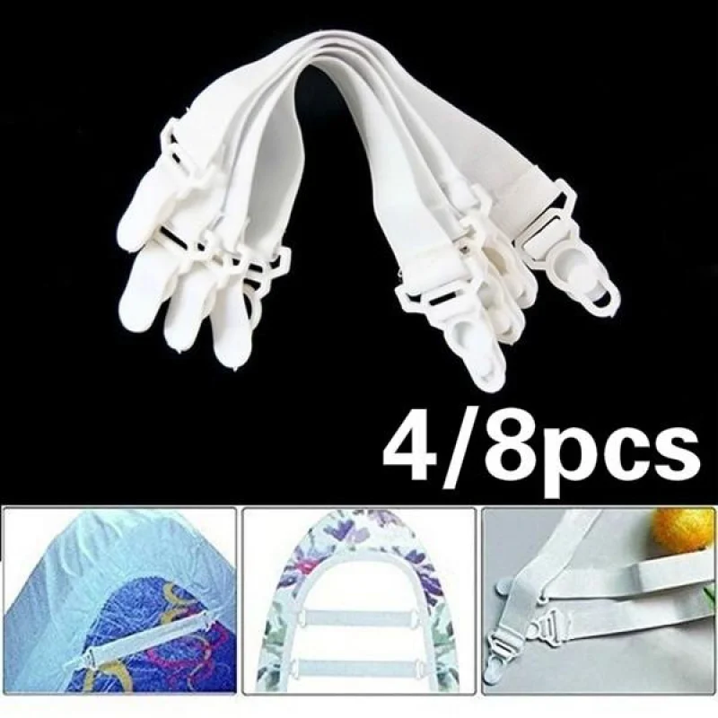 

4/8 Pcs Bed Mattress Straps Elastic Bed Fasteners Elastic Grippers Clips