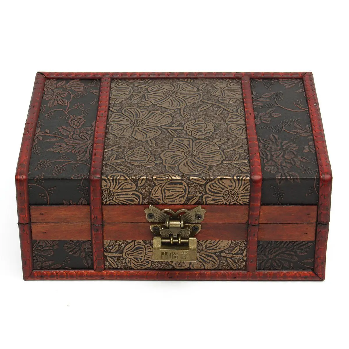 

Large Decorative Trinket Jewelry Lock Handmade Vintage Wooden Storage Gift Box