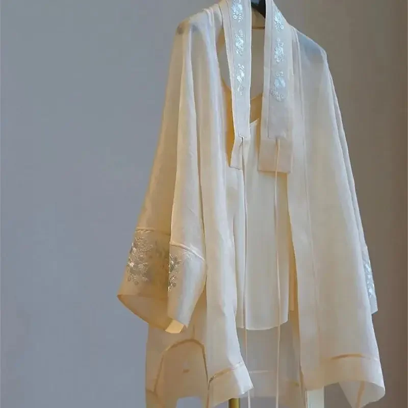 Limiguyue летняя китайская шелковая блузка на шнуровке рубашки с длинными рукавами и