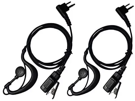 

NEW 2 x G-Shape Police Earpiece Headset Mic PTT Walkie Talkies for Motorola cls1110 1410 cp200 gp2000 CP040 CP140 2 Way Radio