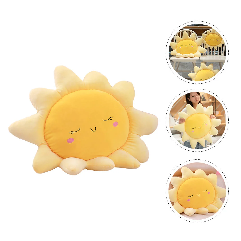 

Sun Pillow Cushion Modeling Throw Plush Car Seat Lovely Bed Toy Creative Floral Decor Decoration Bolster Soft