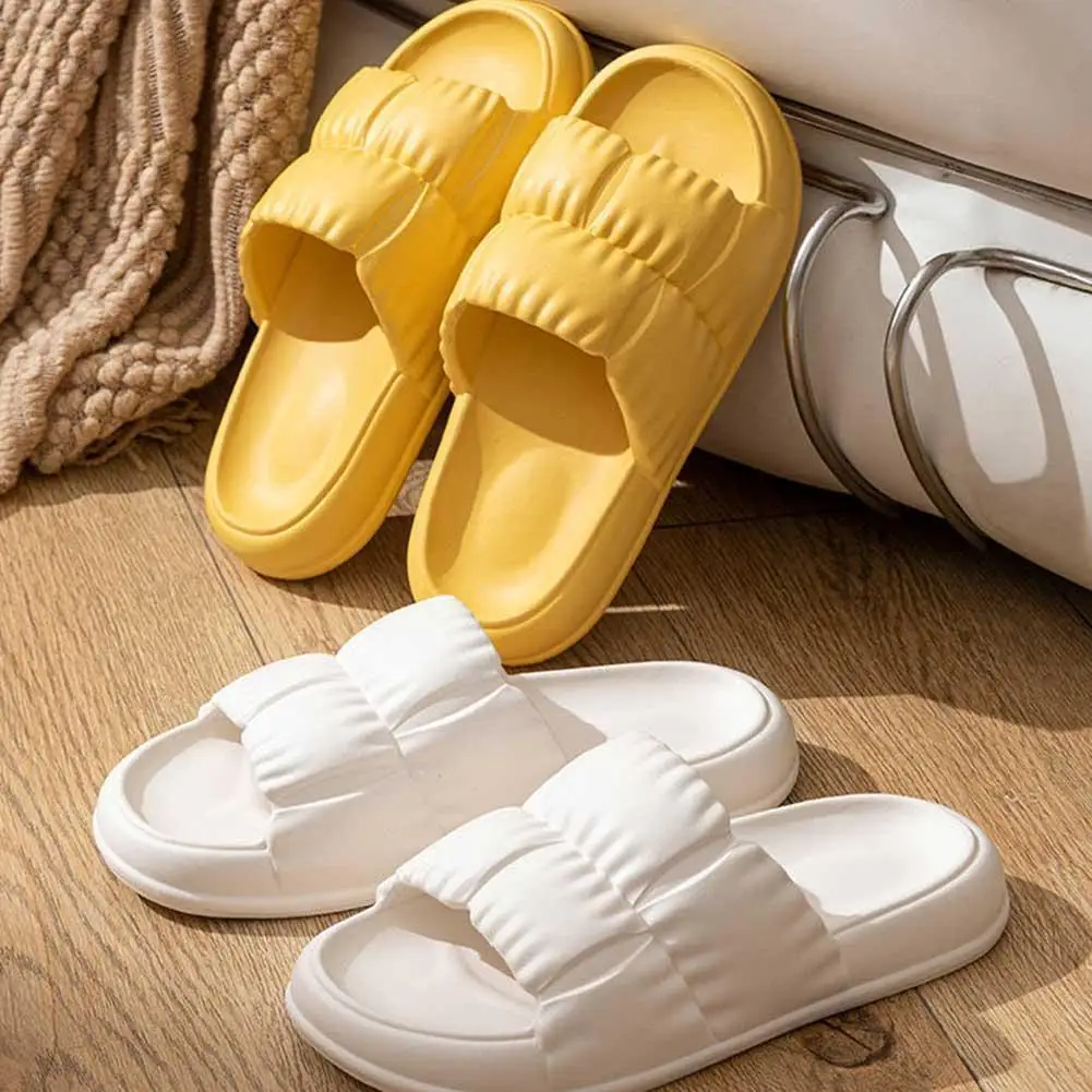 

Men Home Slippers Thick Platform Bathroom Cloud Slippers Non-slip Flip Flops Woman Sandals Women Fashion Soft Sole Indoor Slides