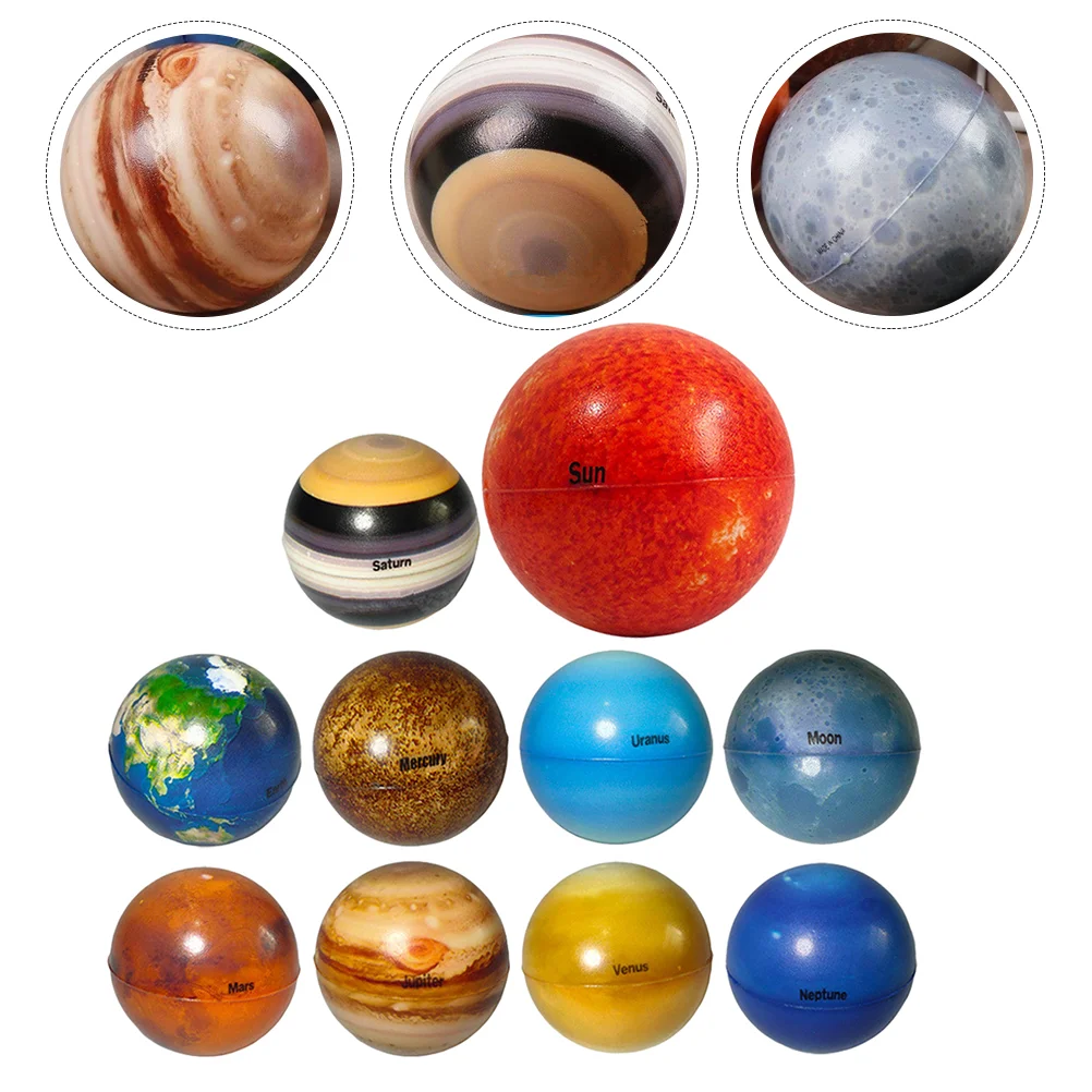 

10 шт. надувной шар, игрушки-антистресс, набор моделей солнечной системы, планеты, Детские космические шары для облегчения 3-5