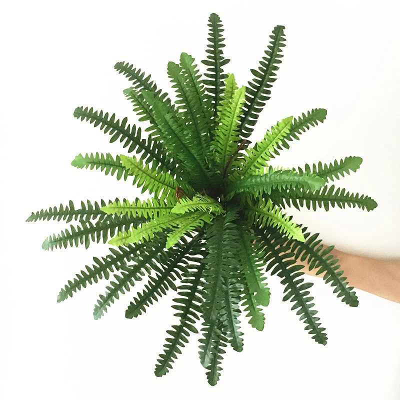 

60/72cm Large Artificial Flower Boston Fern Bunch Plastic Green Trees Fake Plants Leaves Craft Fake Foliage Home Decoration
