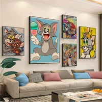 bandai tom and jerry cat classic vintage posters kraft paper sticker diy room bar cafe nordic home decor