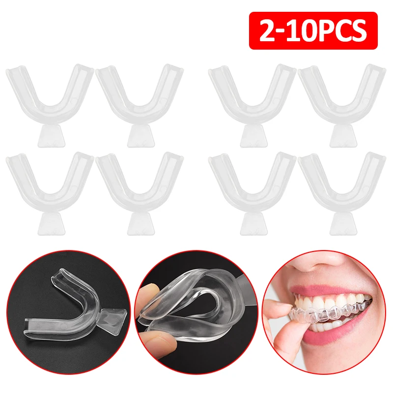 2-10pc Mouth Guard EVA Teeth Protector Night Guard Mouth Tray for Bruxism Grinding Non-snoring Teeth Whitening Boxing Protection