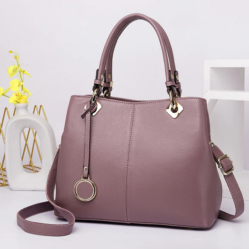 

high quality luxury brand Women 2023 New Handbag Leather Crossbody Fashion Women's Top Cowhide Tote Bag 6808